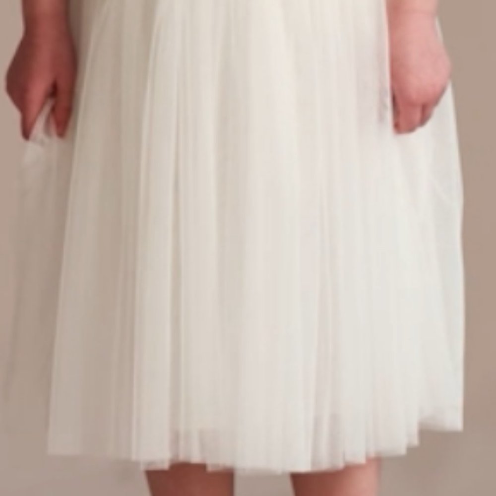 Lace Bodice Tank Flower Girl Easter or Holy Communion Dress NWT Sz 10 Soft White - Picture 5 of 6